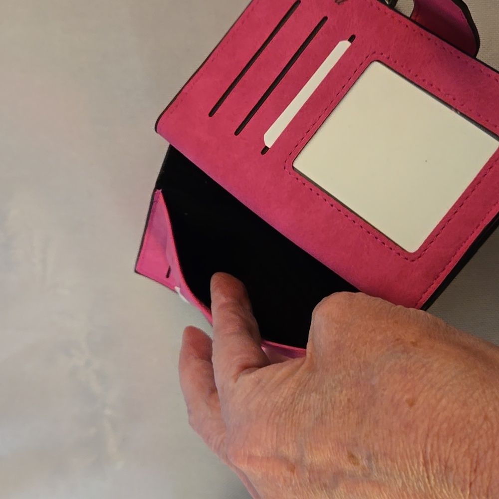 Orange Wallet with Zip Closure. Pink Wallet. Green.wallet - Picture 5 of 16